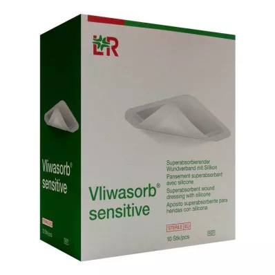 Vliwasorb sensitiv 20x20 cm superabsorb.sårbandage, 10 stk