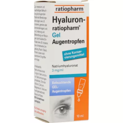 HYALURON-RATIOPHARM Gel øjendråber, 10 ml