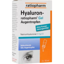 HYALURON-RATIOPHARM Gel øjendråber, 2X10 ml