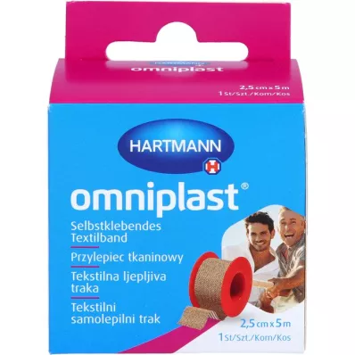 OMNIPLAST Fikseringsgips tekstilvævet 2,5 cmx5 m OTC, 1 stk