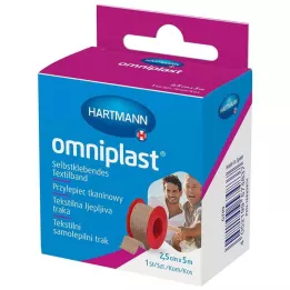 OMNIPLAST Fikseringsgips tekstilvævet 2,5 cmx5 m OTC, 1 stk