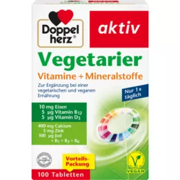 DOPPELHERZ Vegetariske vitaminer+mineraler aktive, 100 stk
