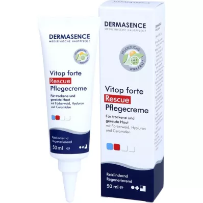 DERMASENCE Vitop forte Rescue plejecreme, 50 ml