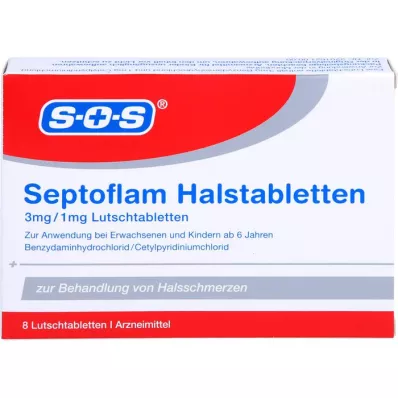 SEPTOFLAM Sugetabletter til halsen, 8 stk