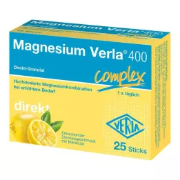 MAGNESIUM VERLA 400 Citron direkte granulat, 25 stk