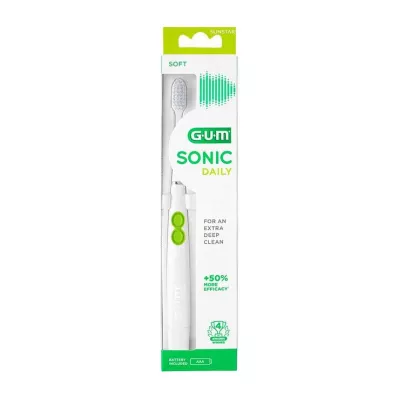 GUM SONIC DAILY Sonisk tandbørste hvid, 1 stk