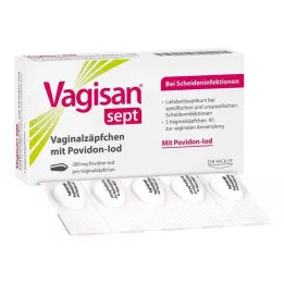 VAGISAN sept vaginale suppositorier med povidon-jod, 5 stk
