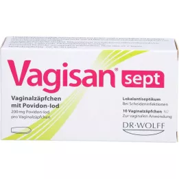 VAGISAN sept vaginale suppositorier med povidon-jod, 10 stk