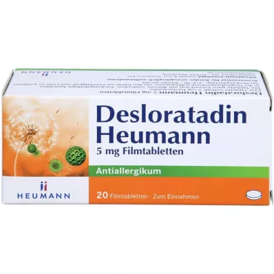 DESLORATADIN Heumann 5 mg filmovertrukne tabletter, 20 stk