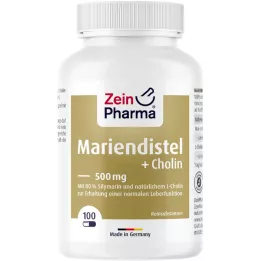 MARIENDISTEL+CHOLIN Kapsler 80% silymarin, 100 stk