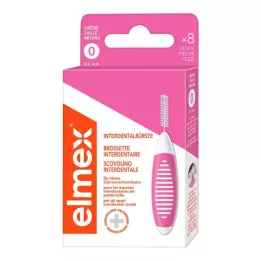 ELMEX Interdentalbørster ISO str. 0 0,4 mm pink, 8 stk