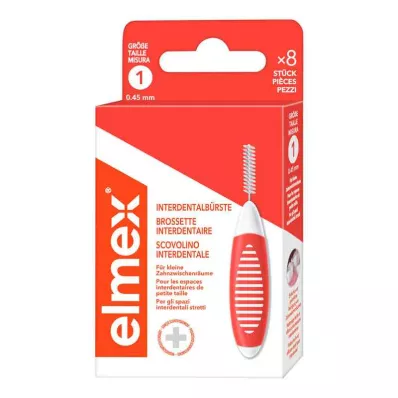 ELMEX Interdentalbørster ISO str. 1 0,45 mm orange, 8 stk