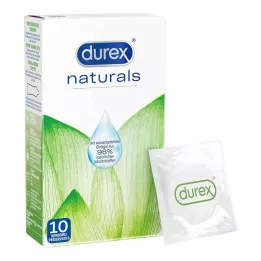 DUREX naturals kondomer med vandbaseret glidecreme, 10 stk