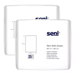 SENI Soft Super sengeunderlag 60x90 cm, 2X25 stk