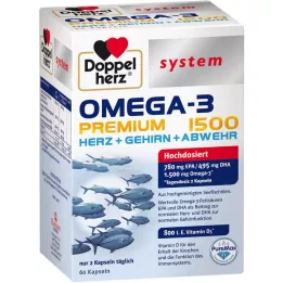 DOPPELHERZ Omega-3 Premium 1500 systemkapsler, 60 kapsler