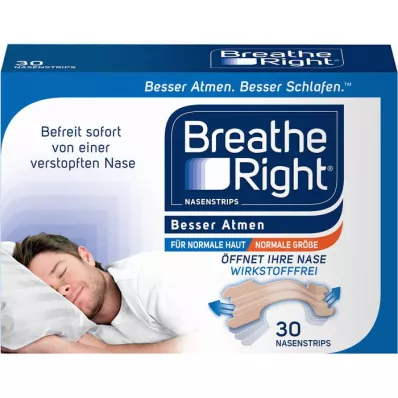 BESSER Atmen Breathe Right næseplastre normal beige, 30 stk