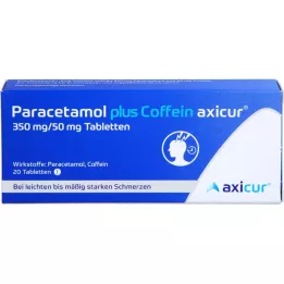 PARACETAMOL plus koffein axicur 350 mg/50 mg tabletter, 20 stk