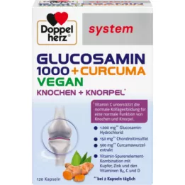 DOPPELHERZ Glucosamin 1000+Curcuma veganske syst. kapsler, 120 stk