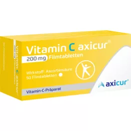 VITAMIN C AXICUR 200 mg filmovertrukne tabletter, 50 stk