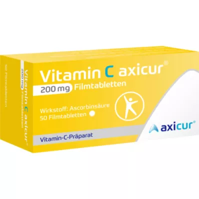 VITAMIN C AXICUR 200 mg filmovertrukne tabletter, 50 stk