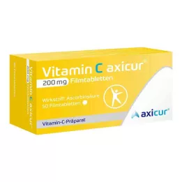 VITAMIN C AXICUR 200 mg filmovertrukne tabletter, 50 stk