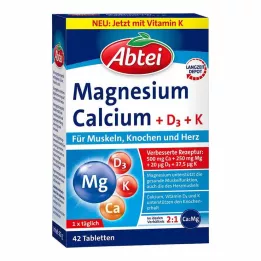 ABTEI Magnesium Calcium+D+K-tabletter, 42 kapsler