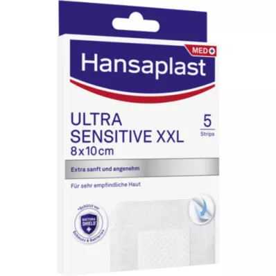 HANSAPLAST Ultrasensitiv sårforbinding 8x10 cm XXL, 5 stk