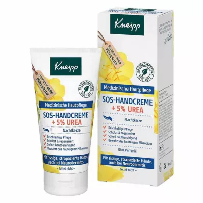 KNEIPP SOS-Håndcreme+5% urea natlys, 50 ml