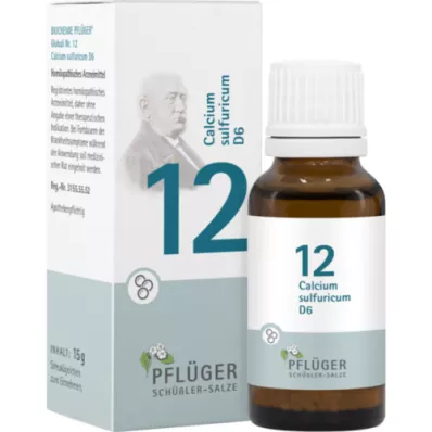 BIOCHEMIE Pflüger 12 Calcium sulphuricum D 6 kugler, 15 g