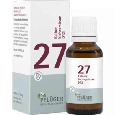 BIOCHEMIE Pflüger 27 Kalium bichromicum D 12 kugler, 15 g