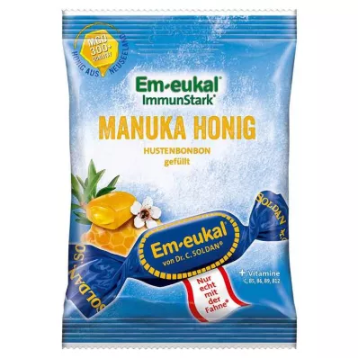 EM-EUKAL Manuka honningfyldte bolsjer med sukker, 75 g