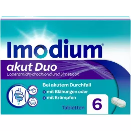 IMODIUM akut duo 2 mg/125 mg tabletter, 6 stk