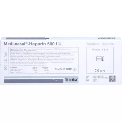 MEDUNASAL-Heparin 500 I.U. ampuller, 10X5 ml