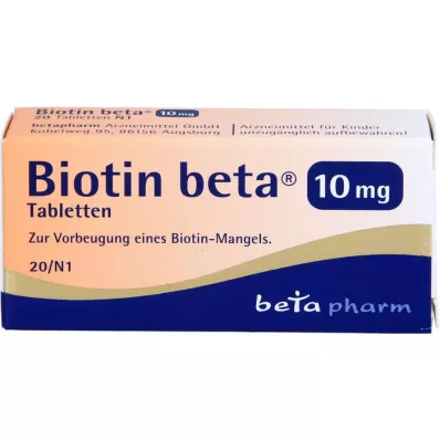 BIOTIN BETA 10 mg tabletter, 20 stk