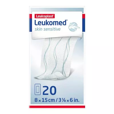 Leukomed® hudfølsom 8x15 cm, 20 stk