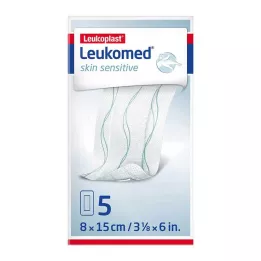 LEUKOMED hudfølsom steril 8x15 cm, 5 stk