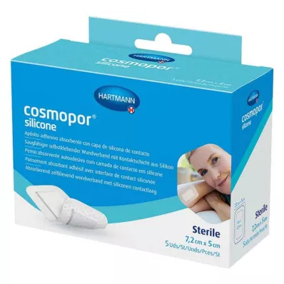 Cosmopor® silikone sårbandage 5x7,2 cm, 5 stk