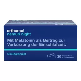 ORTHOMOL nemuri night direct granulat, 30 stk
