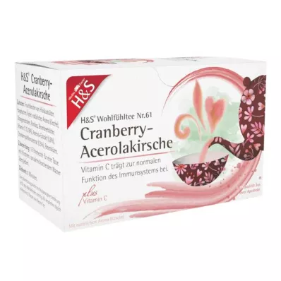 H&S Tranebær acerola kirsebær med C-vitaminpose, 20X2,8 g H&S Tranebær acerola kirsebær med C-vitaminpose, 20X2,8 g