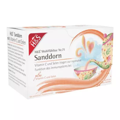 H&amp;S Havtorn med C-vitamin og selenfilterpose, 20X2,5 g