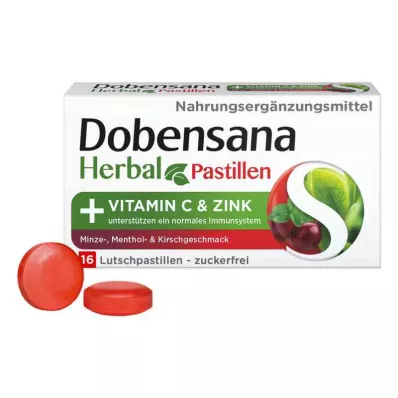 Dobensana Urte Kirschgeschm.vit.c &amp; Zink Pastil.(16 stk.)