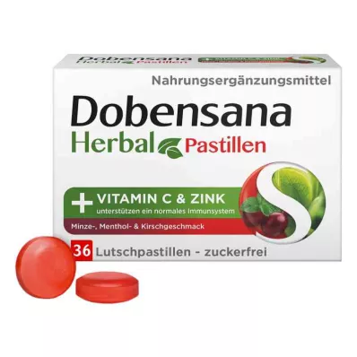 Dobensana Urte Kirschgeschm.vit.c &amp; Zink Pastil.(36 stykker)