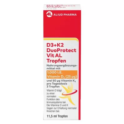 D3+K2 DuoProtect Vit AL 1000 I.U./50 µg dråber, 11,5 ml