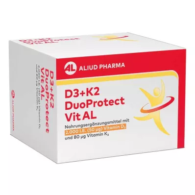 D3+K2 DuoProtect Vit AL 2000 I.U./80 µg kapsler, 90 kapsler