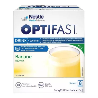 OPTIFAST Drik bananpulver, 8X55 g