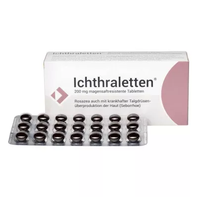 Ichthraletten® 200 mg tabletter til rosacea, 84 stk
