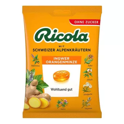 Ricola sukkerfri pose ingefær appelsin mynte, 75 g