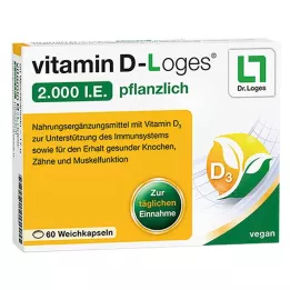 VITAMIN D-LOGES 2.000 I.E. vegetabilske bløde kapsler, 60 stk