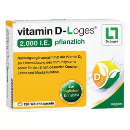 VITAMIN D-LOGES 2.000 I.E. vegetabilske bløde kapsler, 120 stk