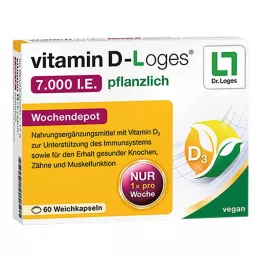 VITAMIN D-LOGES 7.000 I.U. depozit săptămânal de plante, 60 buc